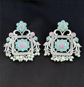 Beautiful Lightweight Elegant Earrings | Colorful Stone Design